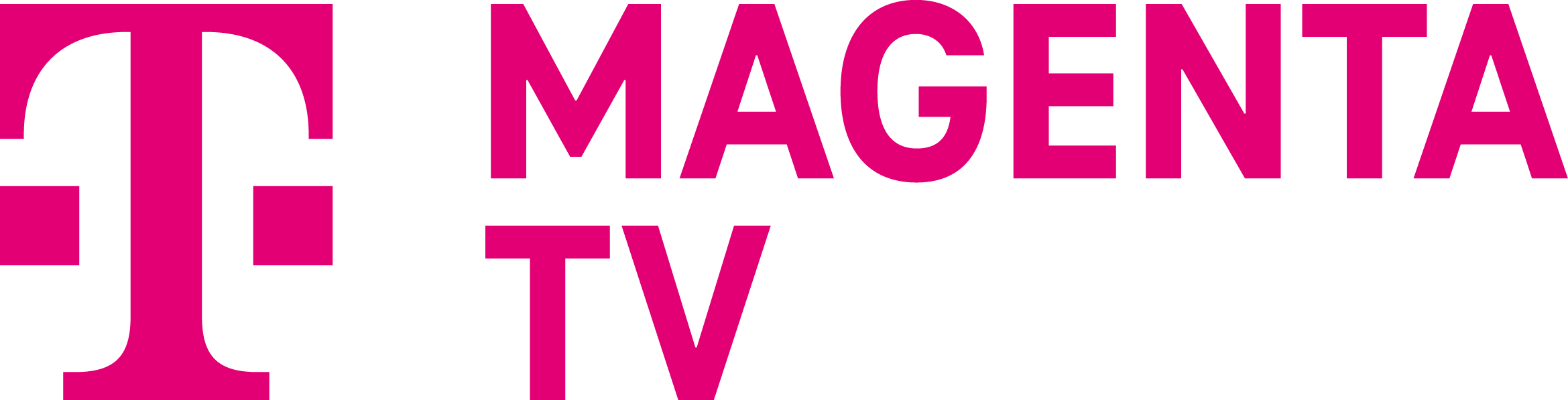 Magenta TV logo in magenta text on white background.